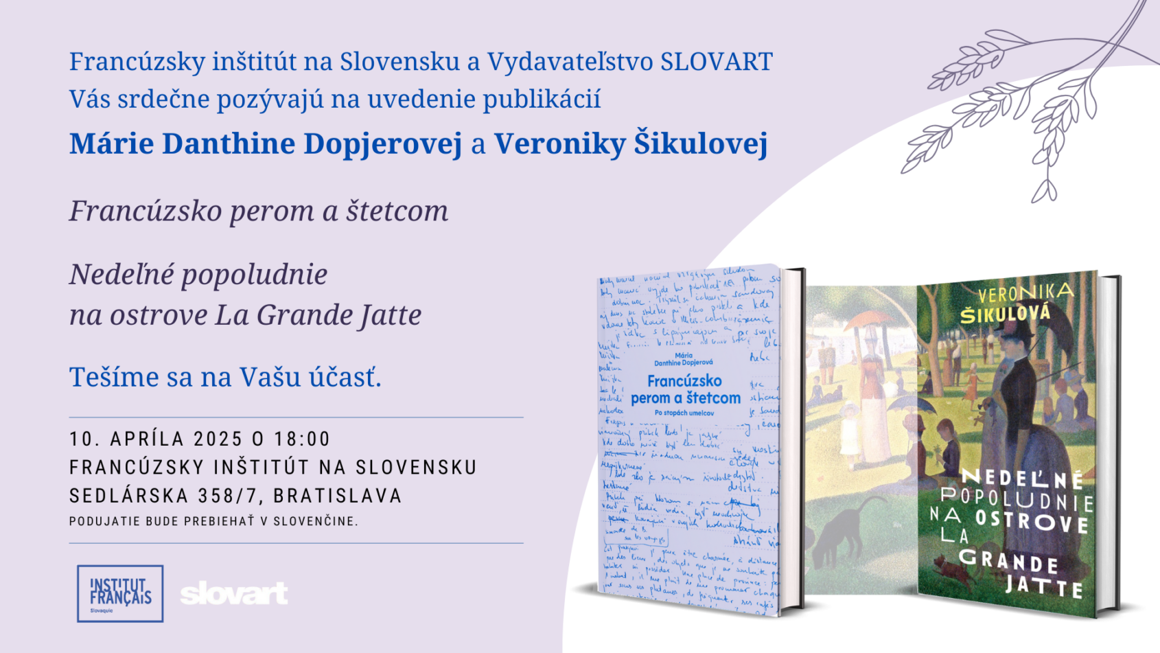 Uvedenie publikácií Veroniky Šikulovej a Márie Danthine Dopjerovej