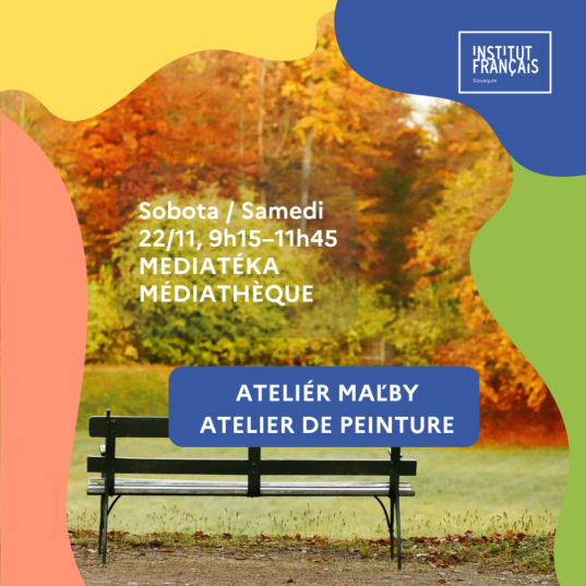 Atelier de peinture / « Parc d&rsquo;automne avec un banc »