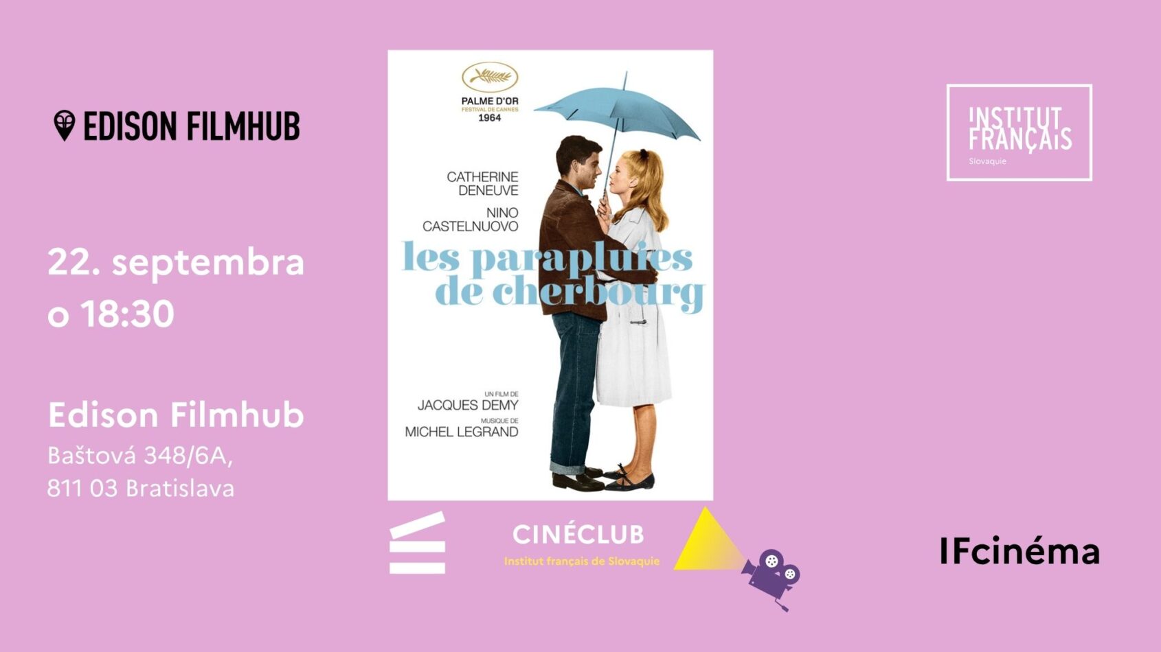 IF Cinéma v&nbsp;Edison FilmHub / DÁŽDNIČKY ZO&nbsp;CHERBOURGU
