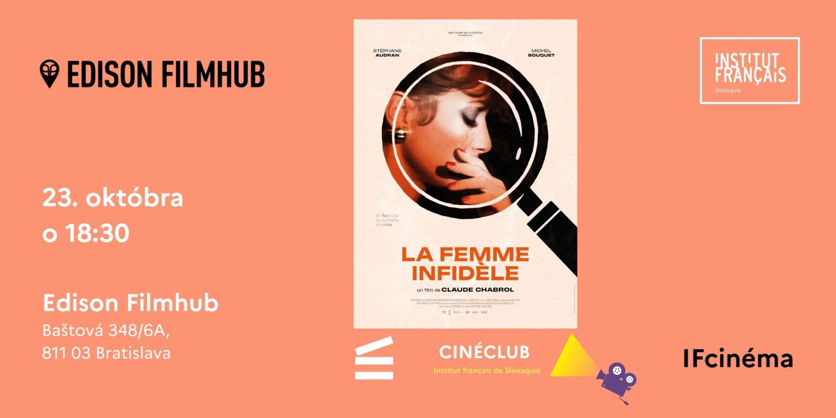 Cinéclub 🎬 LA FEMME INFIDÈLE / Neverná žena